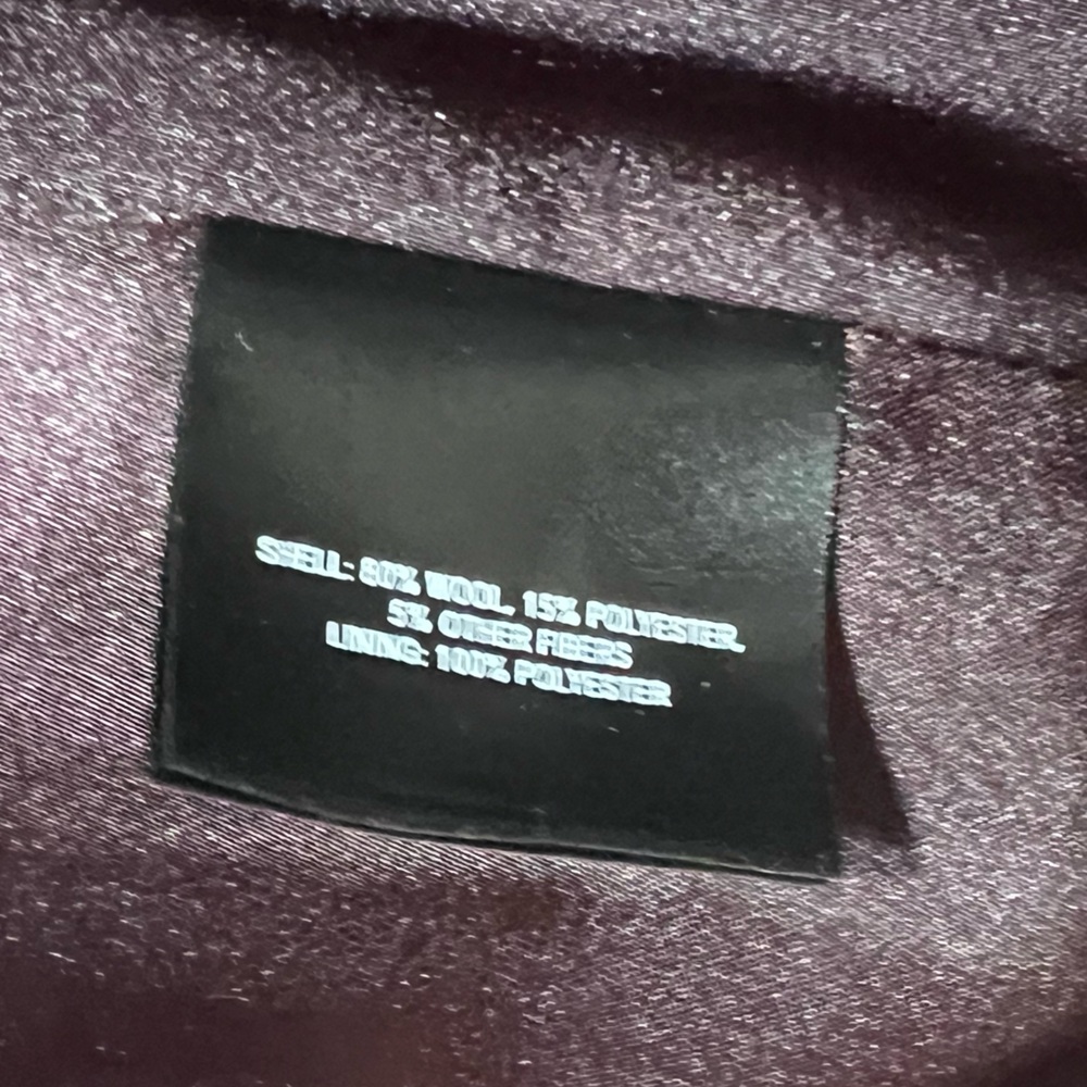 Tahari Marilyn Shawl Double Face Wool-Blend Wrap Coat In Merlot Eggplant - Picture 4 of 4